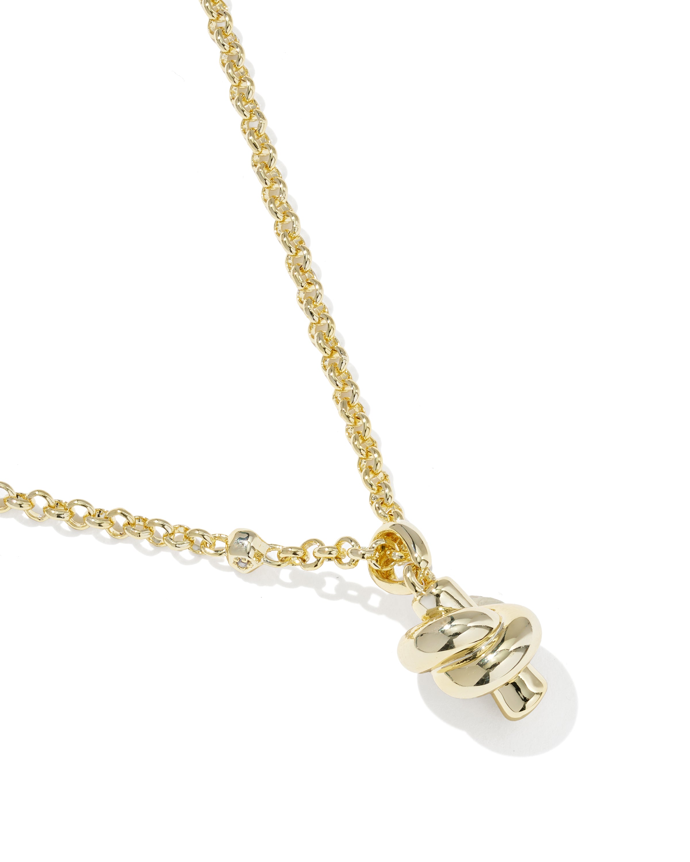 PARKER KNOT SHORT PENDANT NECKLACE GOLD