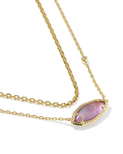 OPHELIA MULTI STRAND NECKLACE GOLD LIGHT MAUVE ILLUSION