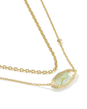 OPHELIA MULTI STRAND NECKLACE GOLD IRIDESCENT ABALONE