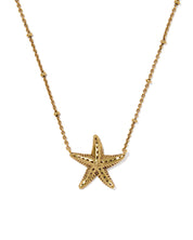 PARKER STARFISH METAL SHORT PENDANT NECKLACE VINTAGE GOLD