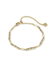 FATE SET OF 2 DELICATE CHAIN BRACELETS GOLD WHITE CZ