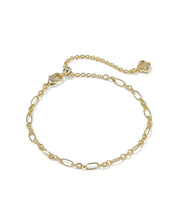 FATE SET OF 2 DELICATE CHAIN BRACELETS GOLD WHITE CZ