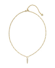 FATE SHORT PENDANT NECKLACE GOLD WHITE CZ