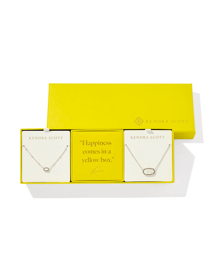 ELISA GIFT SET OF 2 SILVER IVORY MOTHER OF PEARL
