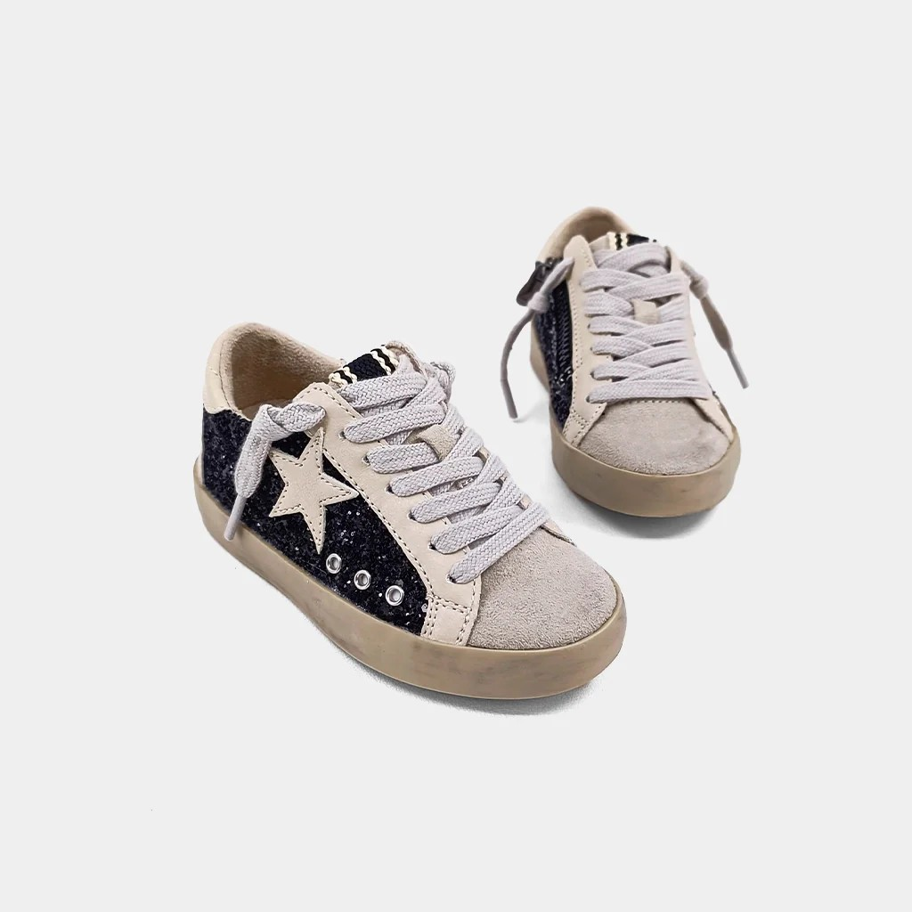 Toddler Paula Black Glitter Sneaker