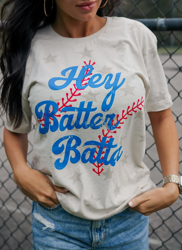 Hey Batter Batter Graphic Tee