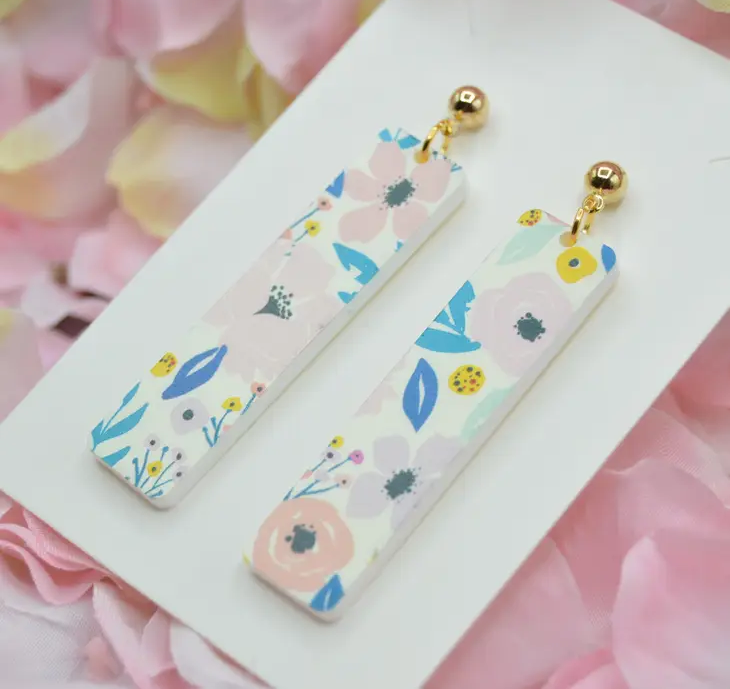 Spring Floral Acrylic Earring