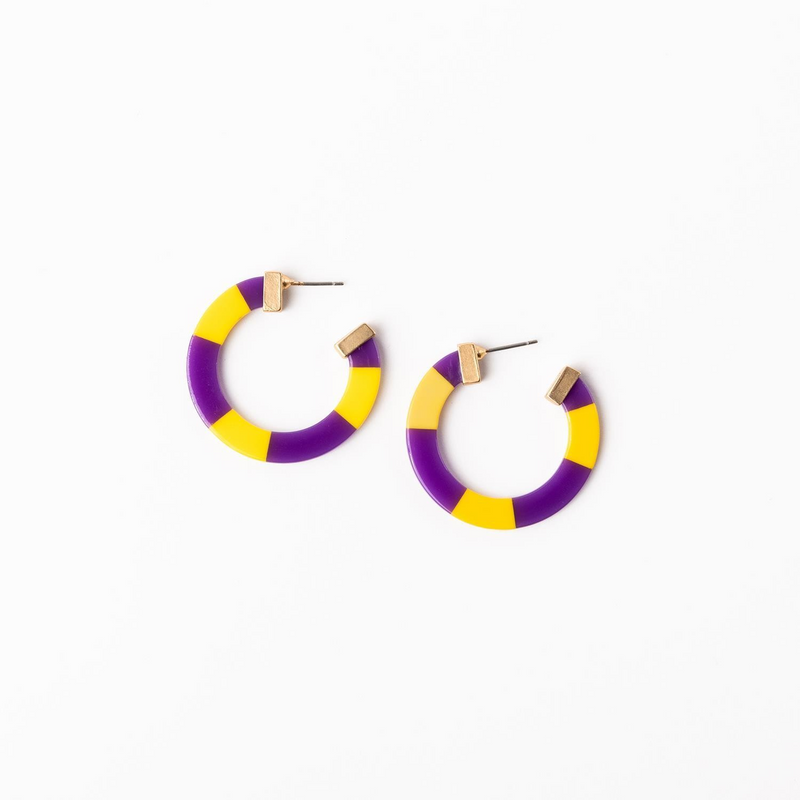 Melody Purple & Gold Earrings