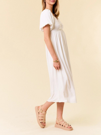 Sally Sweetheart Neckline Midi Dress