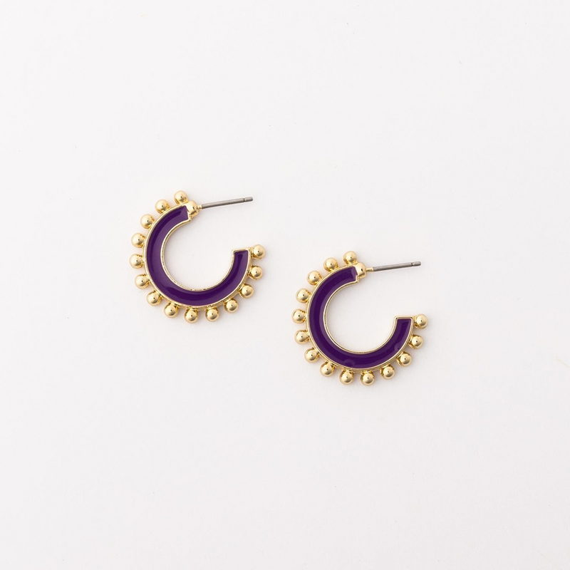 Hadley Purple & Gold Earrings