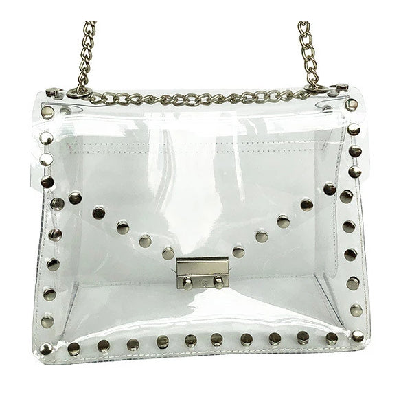Sierra Silver Studded Game Day Bag