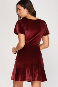 Vivian Velvet Ruched Dress