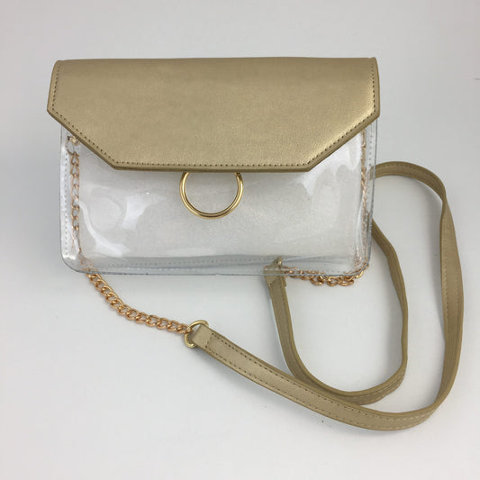 Gold Trimmed Clear Purse