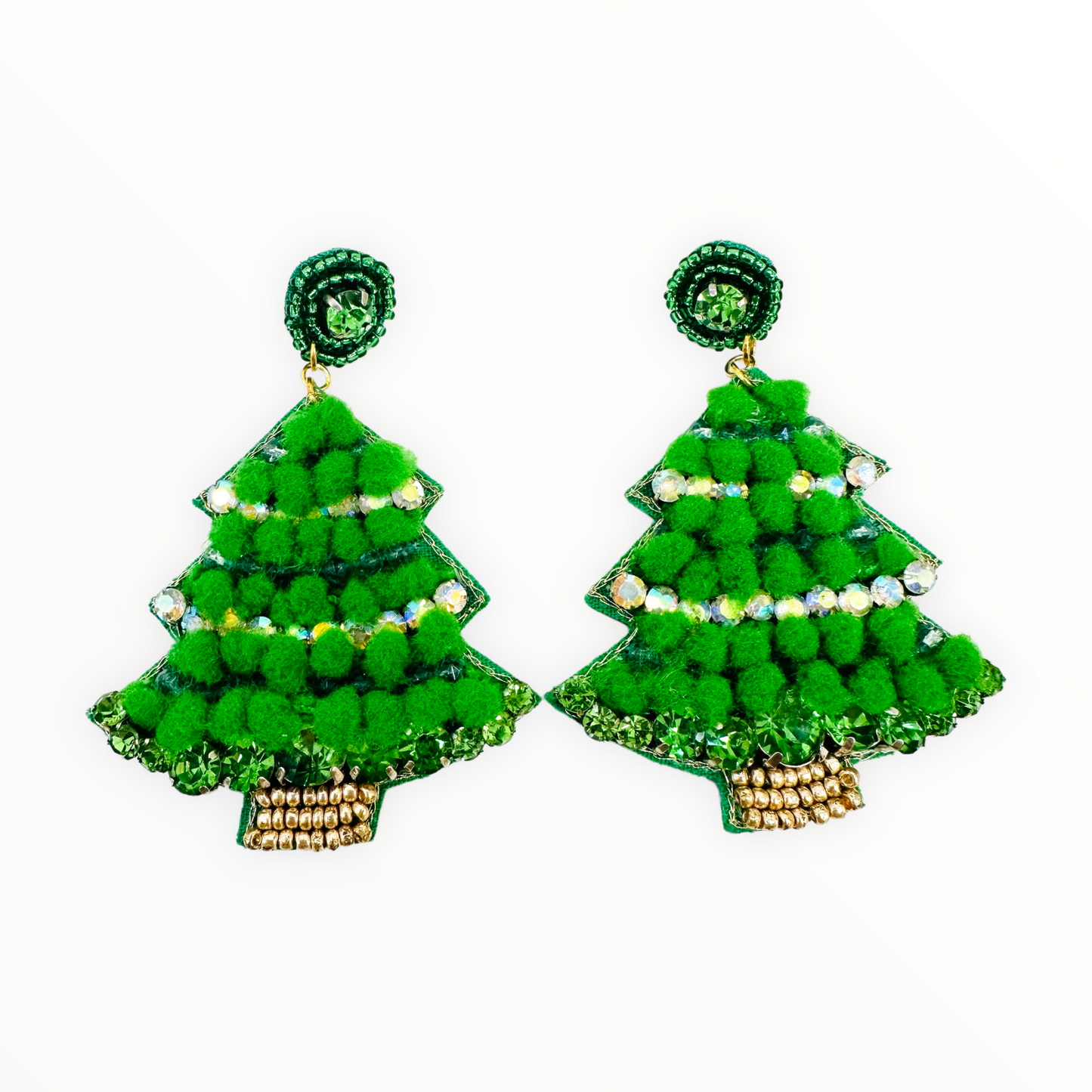 Oh Christmas Tree Beaded Earrings