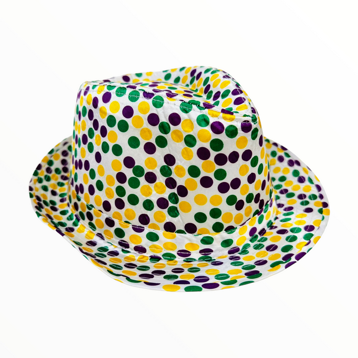 Mardi Gras Polka Dot Fedora